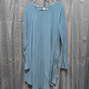 Zenana Outfitters Blue Long Sleeve Dress